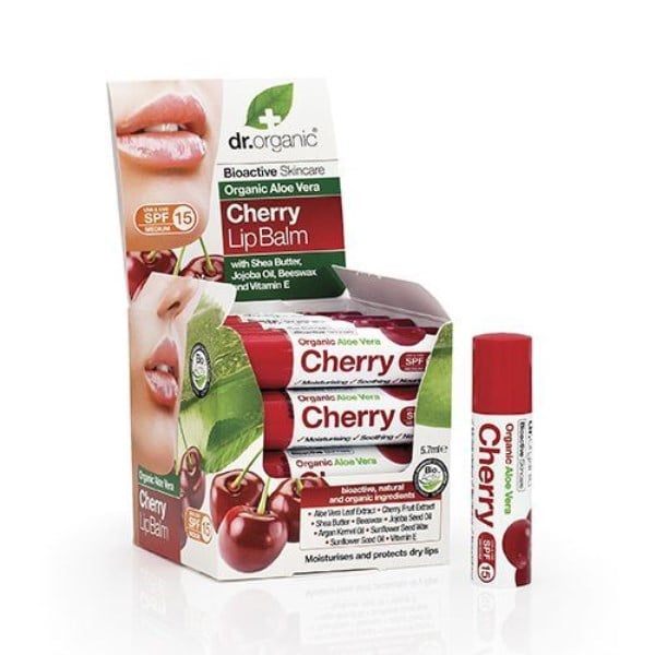 Dr Organic Aloe Vera & Cherry Lip Balm 5.7ml