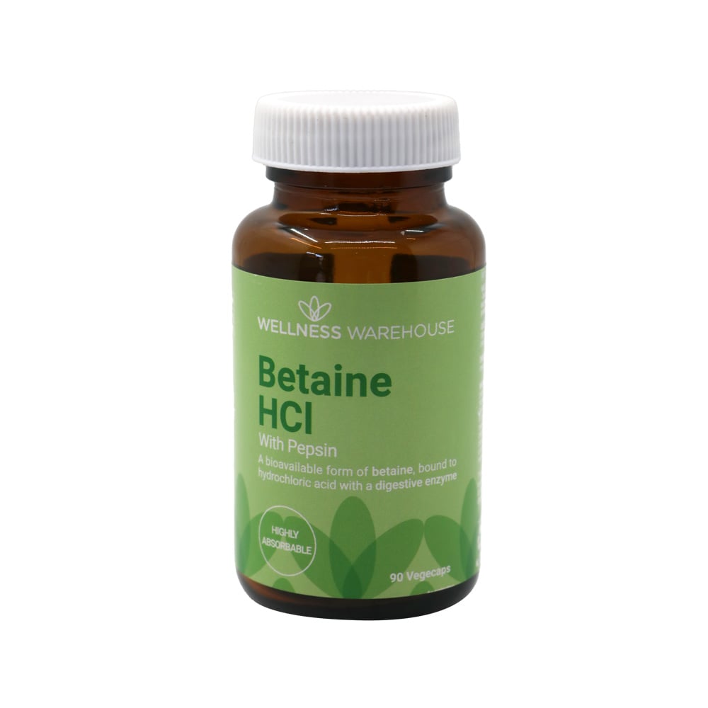 Wellness Betaine HCl with Pepsin 350mg 90s