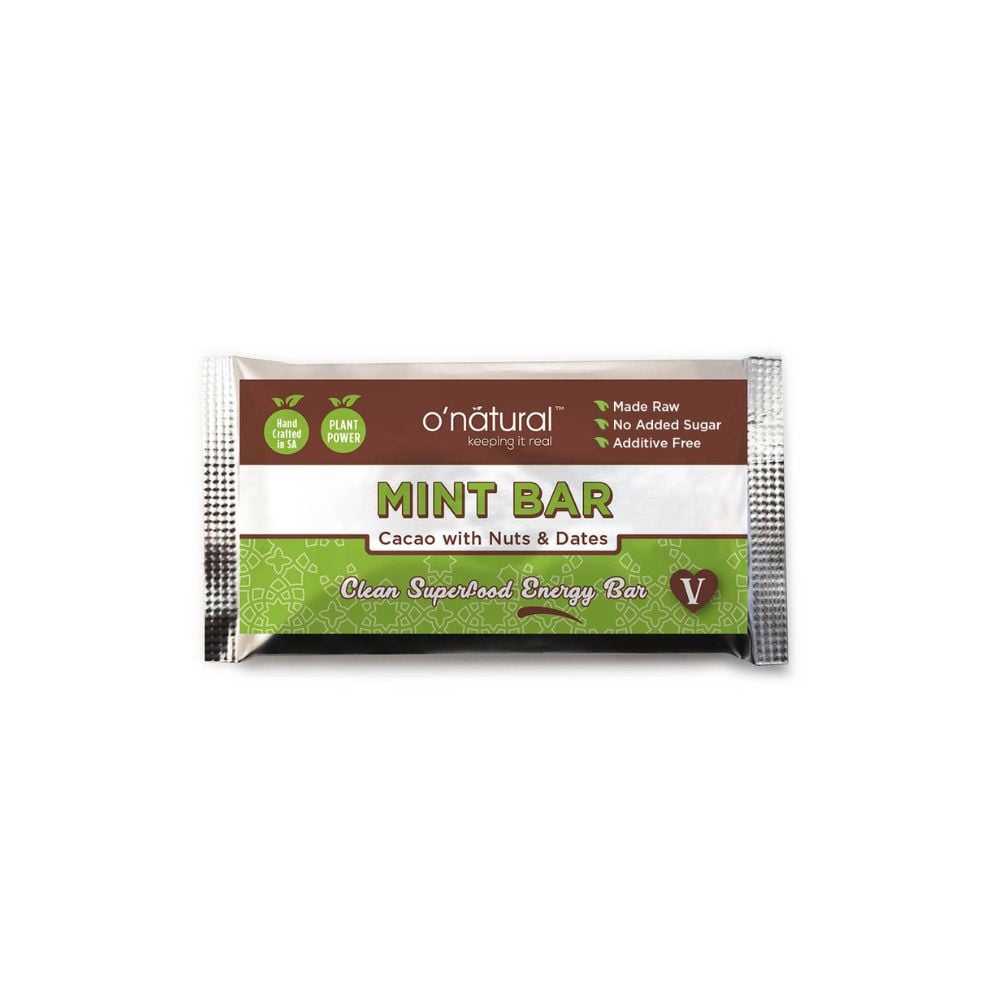O'Natural Chocolate Superfood Bar Mint 40g