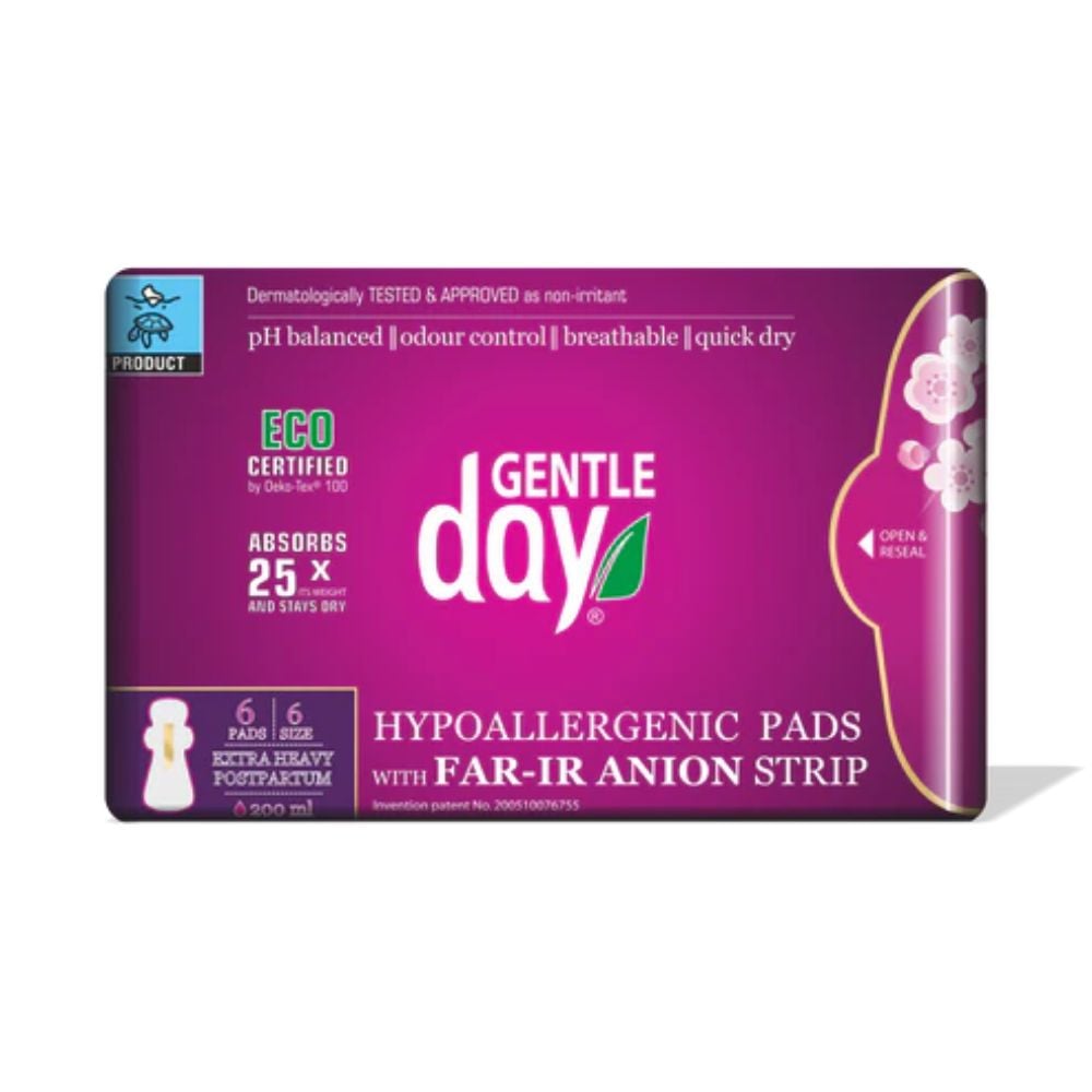Gentle Day Organic Pads Postpartum/ Extra Heavy Flow 6s