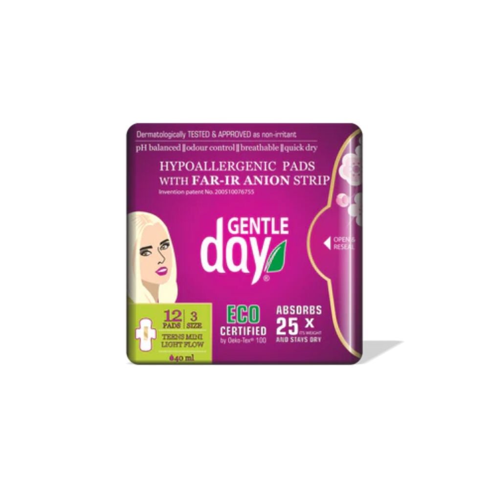 Gentle Day Organic Teens Pads Mini Light Flow 12s