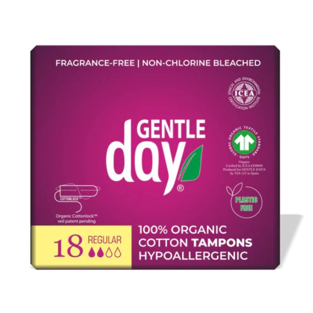 Gentle Day Organic Cotton Tampons Regular 18s