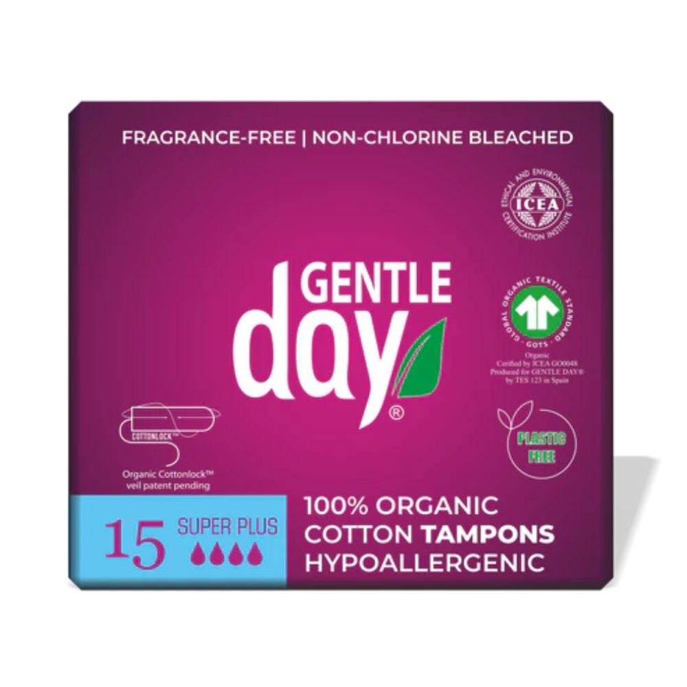 Gentle Day Organic Cotton Tampons Super Plus 15s