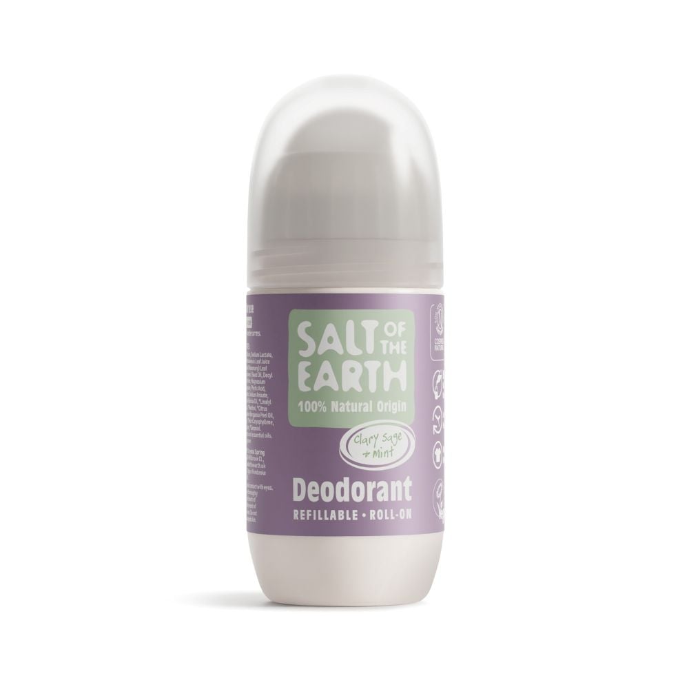 Salt of the Earth Refillable Roll On Deodorant Clary Sage & Mint Natural 75ml