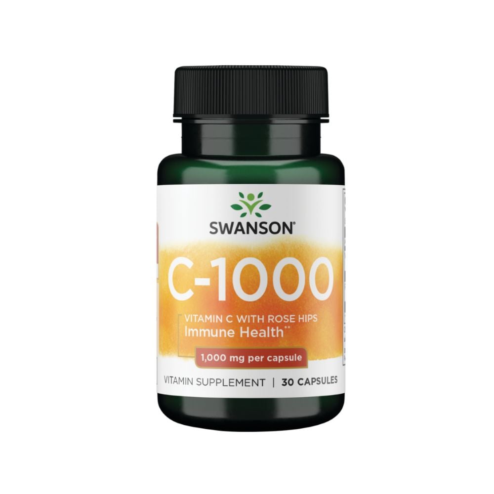 Swanson C-1000 Vitamin C with Rose Hips 1000mg 30s