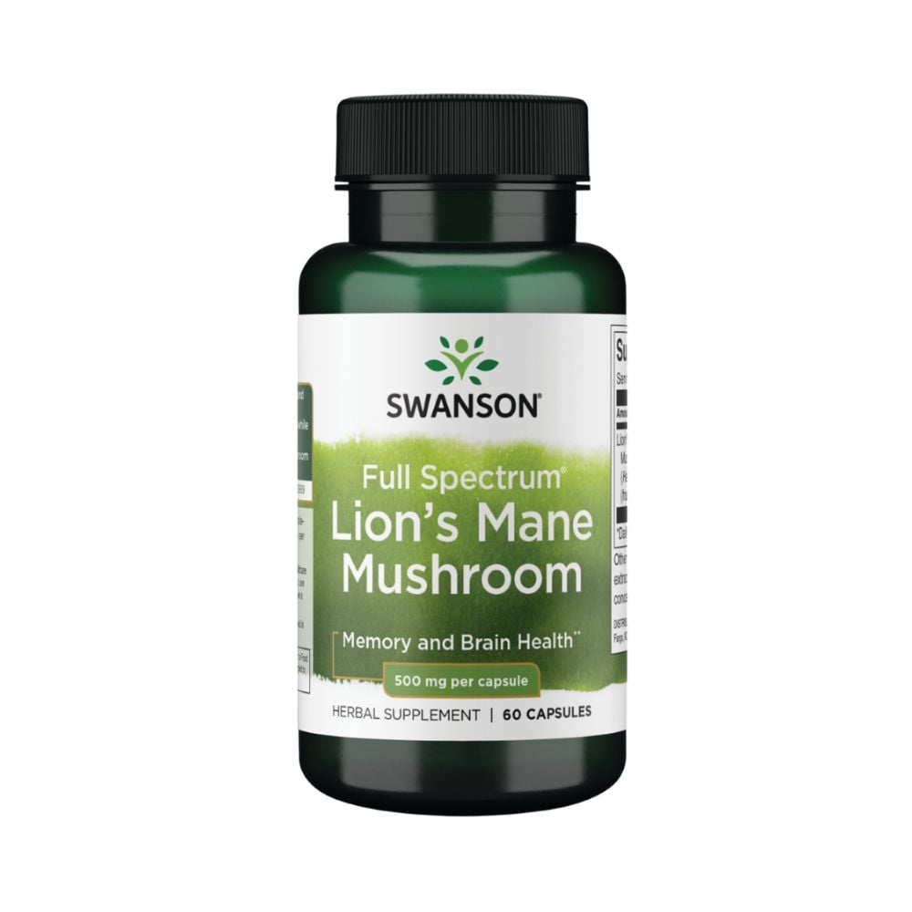 Swanson Full Spectrum Lions Mane Mushroom 500mg 60s