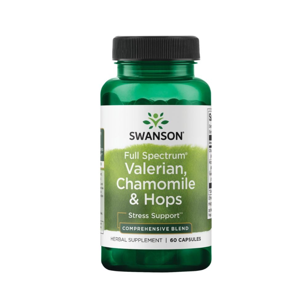 Swanson Full Spectrum Valerian, Chamomile & Hops 60s