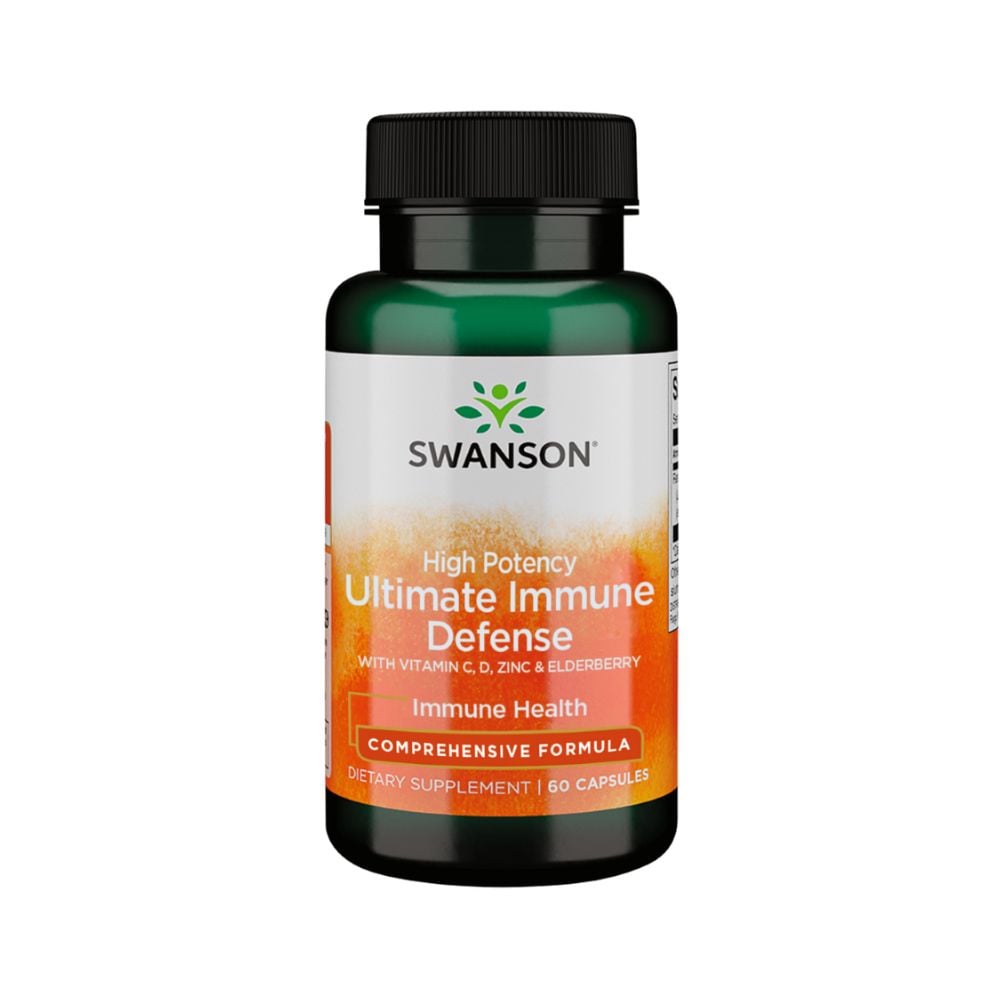 Swanson High Potency Ultimate Immune Defense with C, D, Zinc & Elderberry 60s