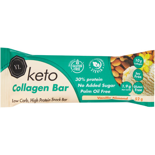 Youthful Living Bar Keto Collagen Vanilla Almond 52g
