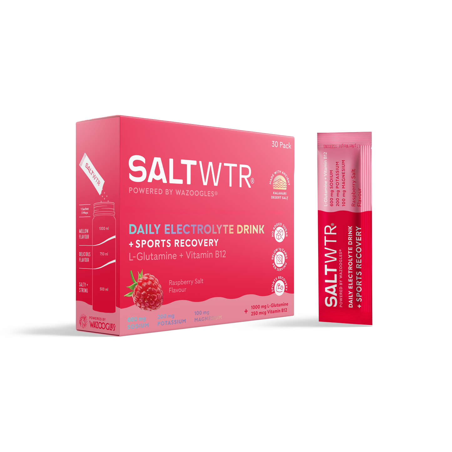 SALTWTR Electrolytes Raspberry Salt Sports Recovery 30s