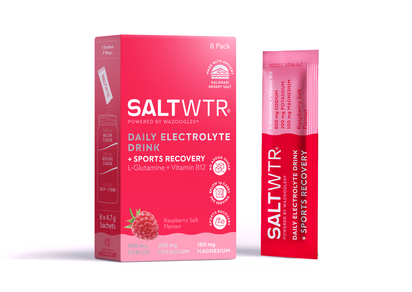 SALTWTR Electrolytes Raspberry Salt Sports Recovery 8s