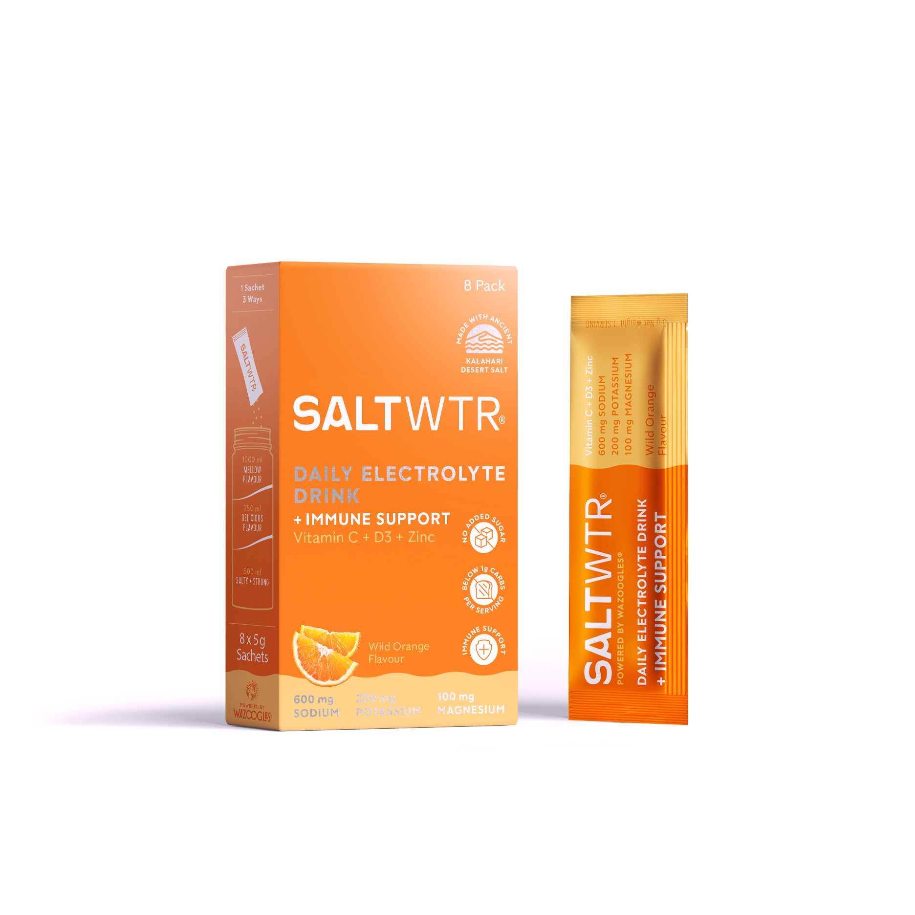 SALTWTR Electrolytes Wild Orange Immune Support 8s
