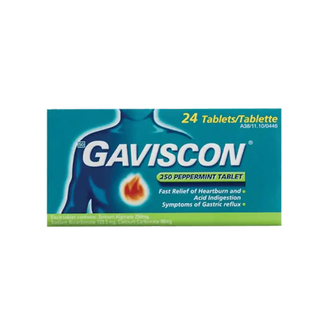 Gaviscon 250 Peppermint Tablets 24's