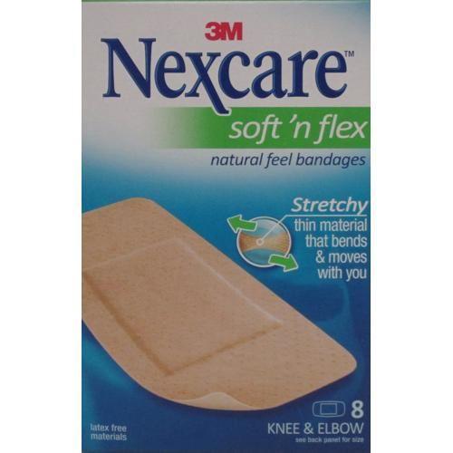 Nexcare 3M Soft 'n Flex Knee & Elbow 8's