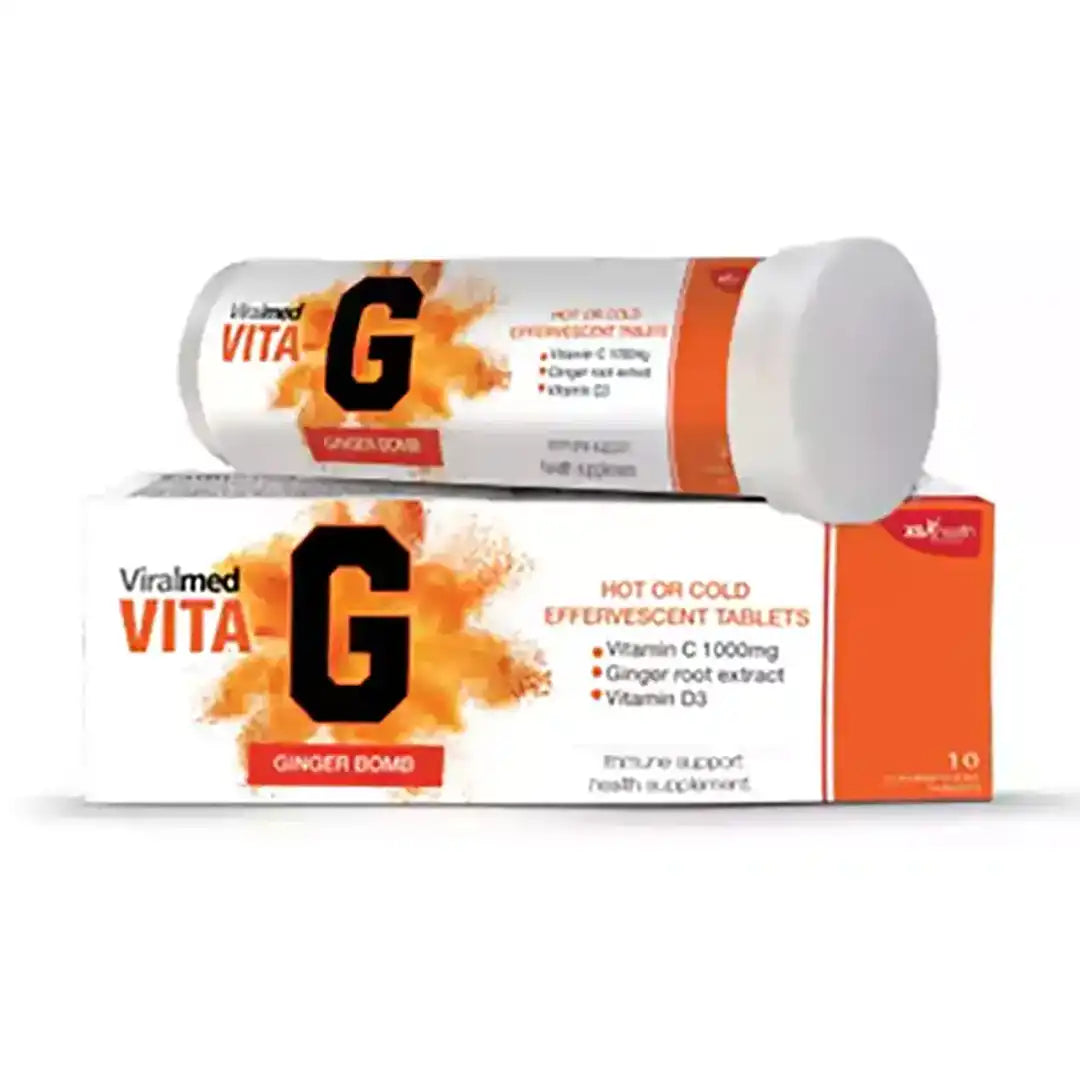 Viralmed Vita-G Ginger Bomb Effervescent Tablets 10's