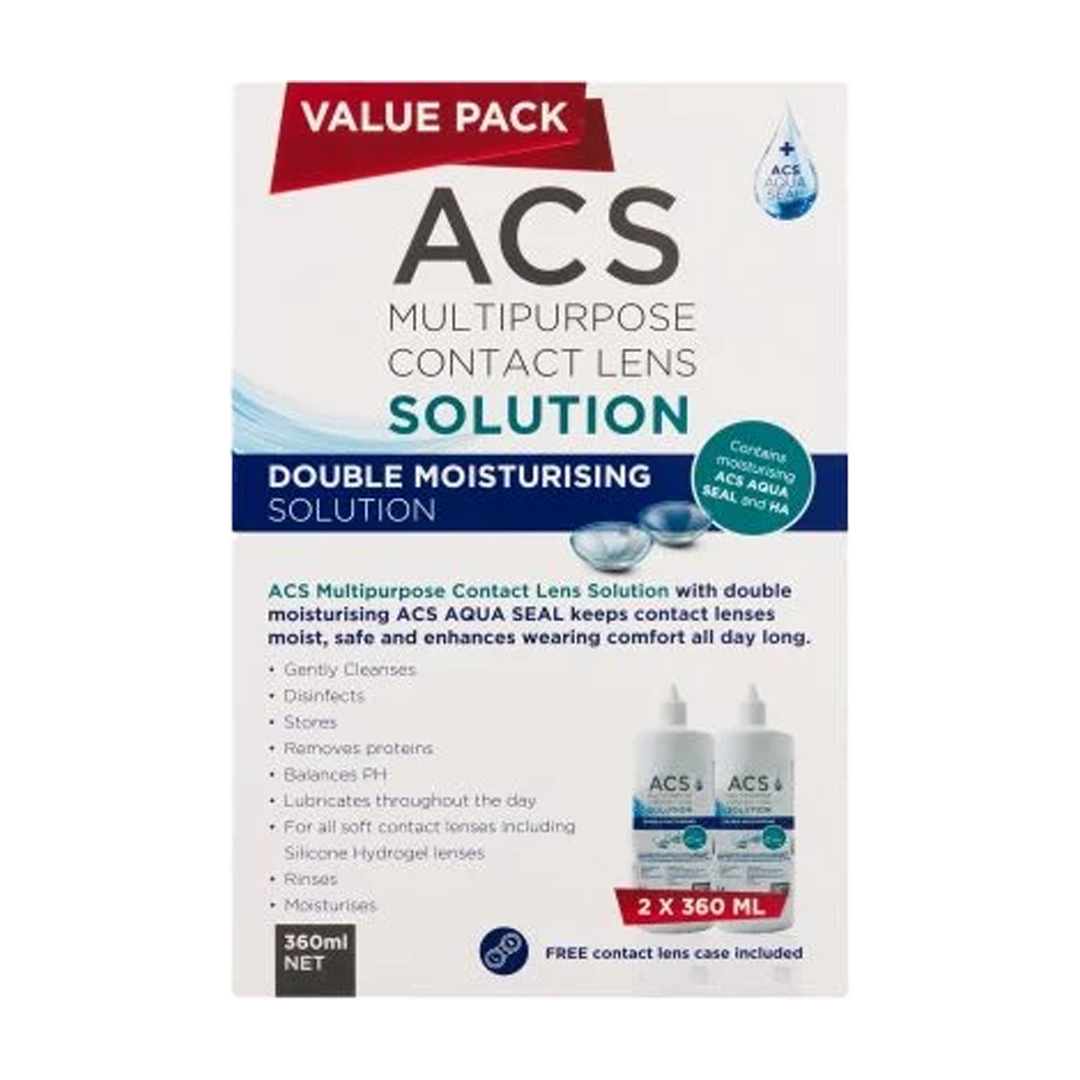ACS Multipurpose Contact Lens Solution 2x360ml
