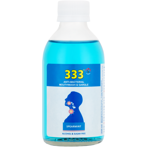 333 Anti-Bacterial Mouthwash & Gargle Spearmint+10 Lozenges