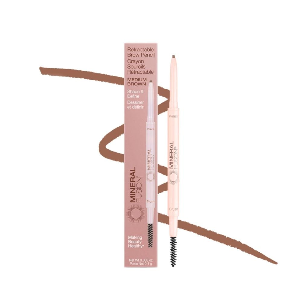 Mineral Fusion Retractable Eyebrow Pencil Medium Brown