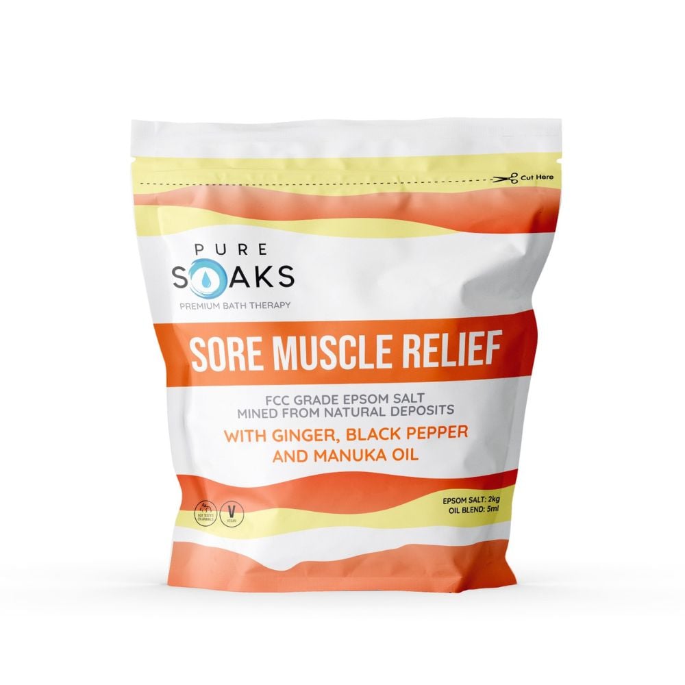 Pure Soaks Epsom Salt Sore Muscle Relief 2kg