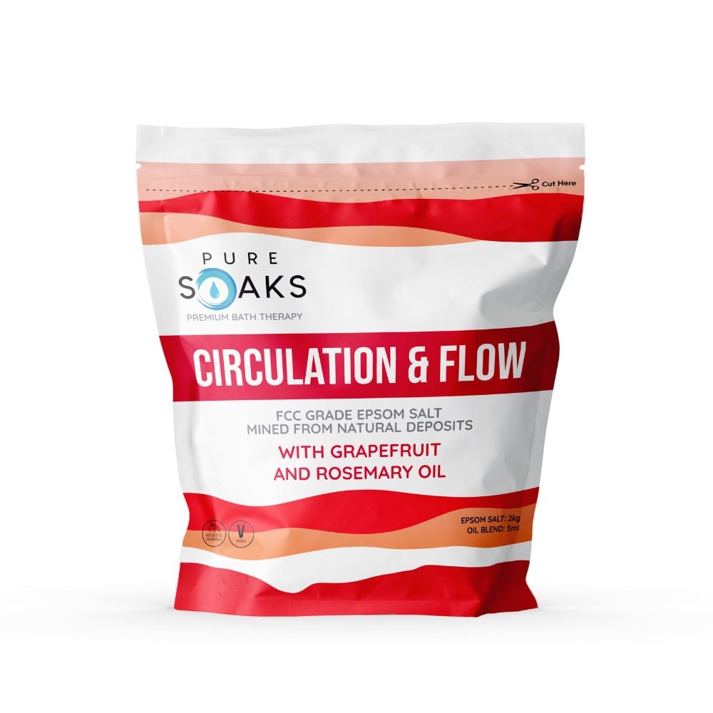 Pure Soaks Epsom Salt Circulation & Flow 2kg