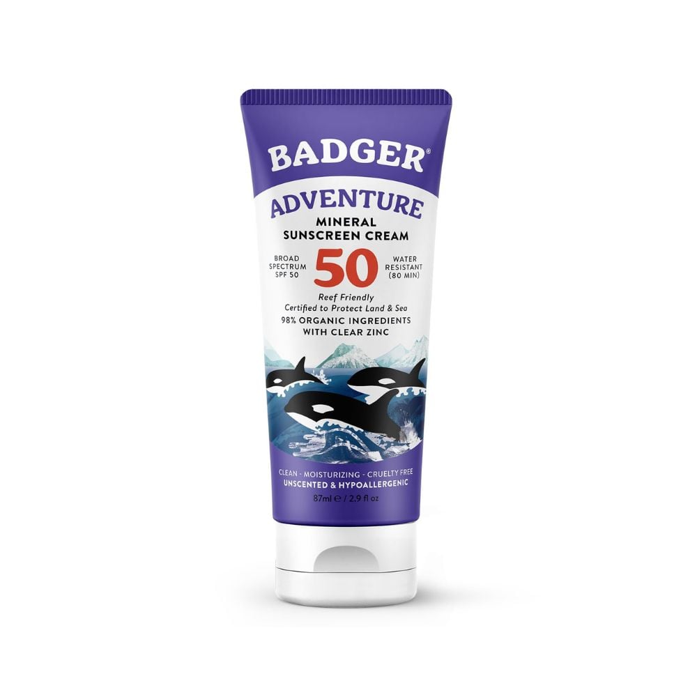 Badger Adventure Sport Mineral Sunscreen Cream SPF 50 86ml