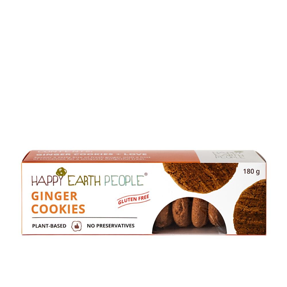 Happy Earth People Cookies Ginger 180g