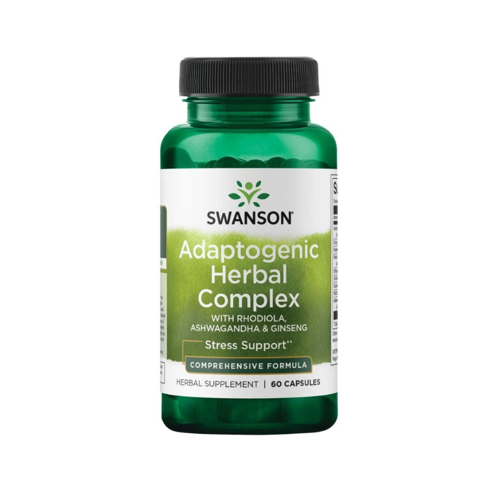 Swanson Adaptogenic Herbal Complex with Rhodiola, Ashwagandha & Ginseng 60s