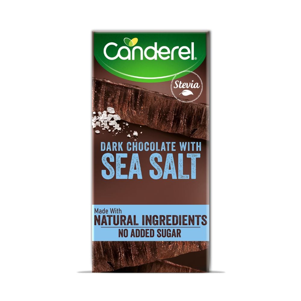 Canderel Dark Chocolate Slab With Sea Salt 75g