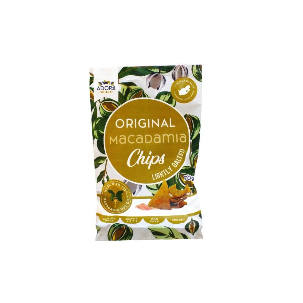 Adore Nature Macadamia Chips Lightly Salted 70g