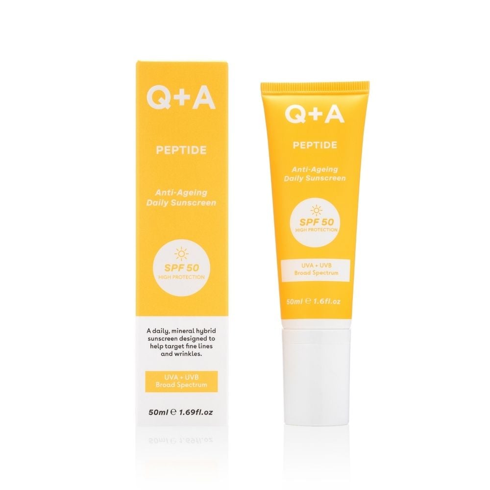 Q & A Peptide SPF50 Anti-Ageing Facial Sunscreen 50ml
