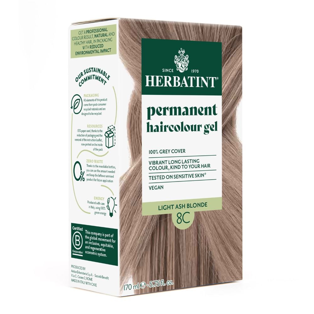 Herbatint Hair Colour Light Ash Blonde 8C 170ml