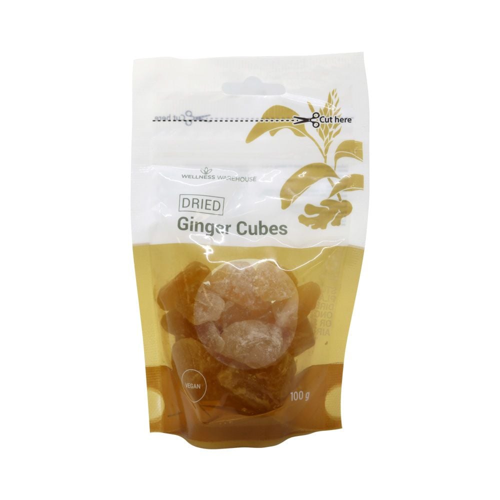 Wellness Ginger Cubes Dried 100g