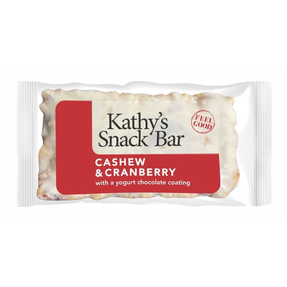 Kathy's Kitchen Snack Bar Cashew & Cranberry Yoghurt Coated 50g