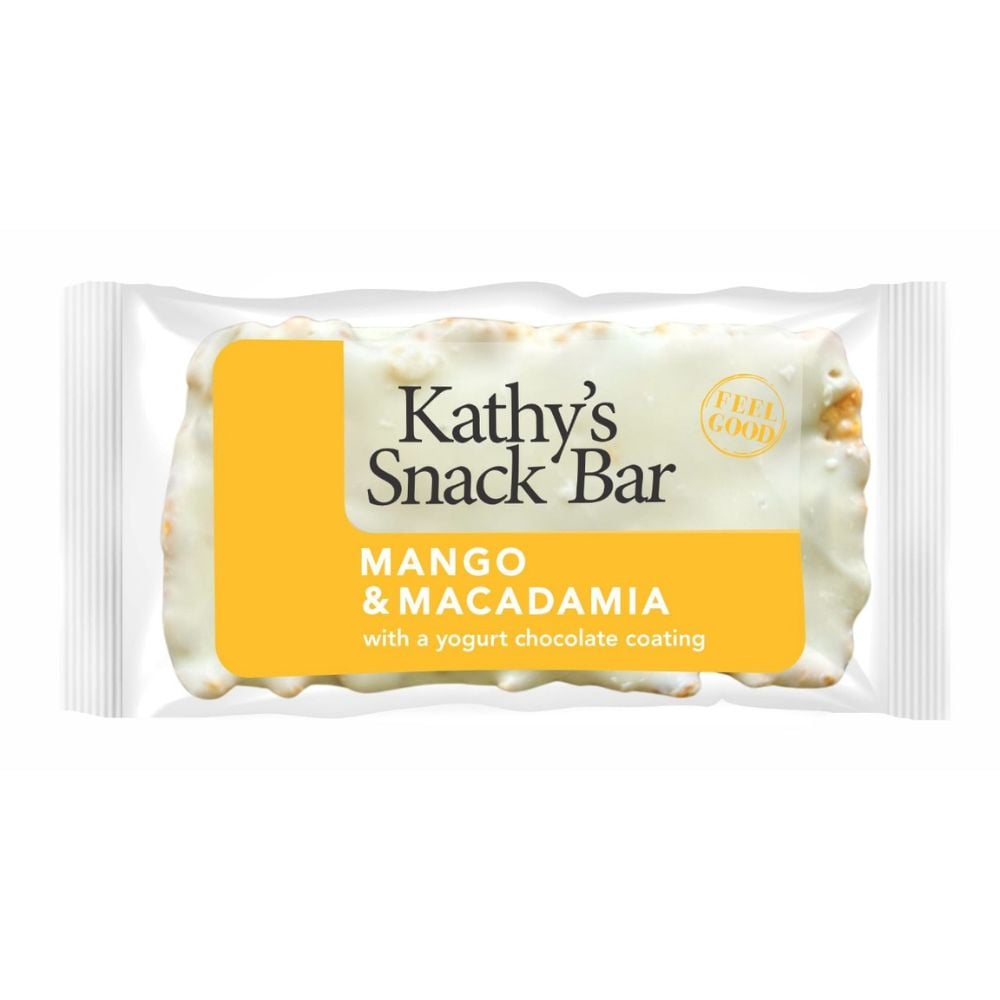 Kathy's Kitchen Snack Bar Mango & Macadamia Yoghurt Coated 50g