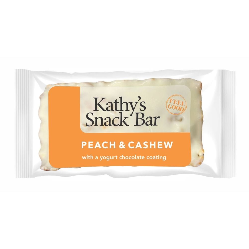 Kathy's Kitchen Snack Bar Peach & Cashew Yoghurt Coated 50g