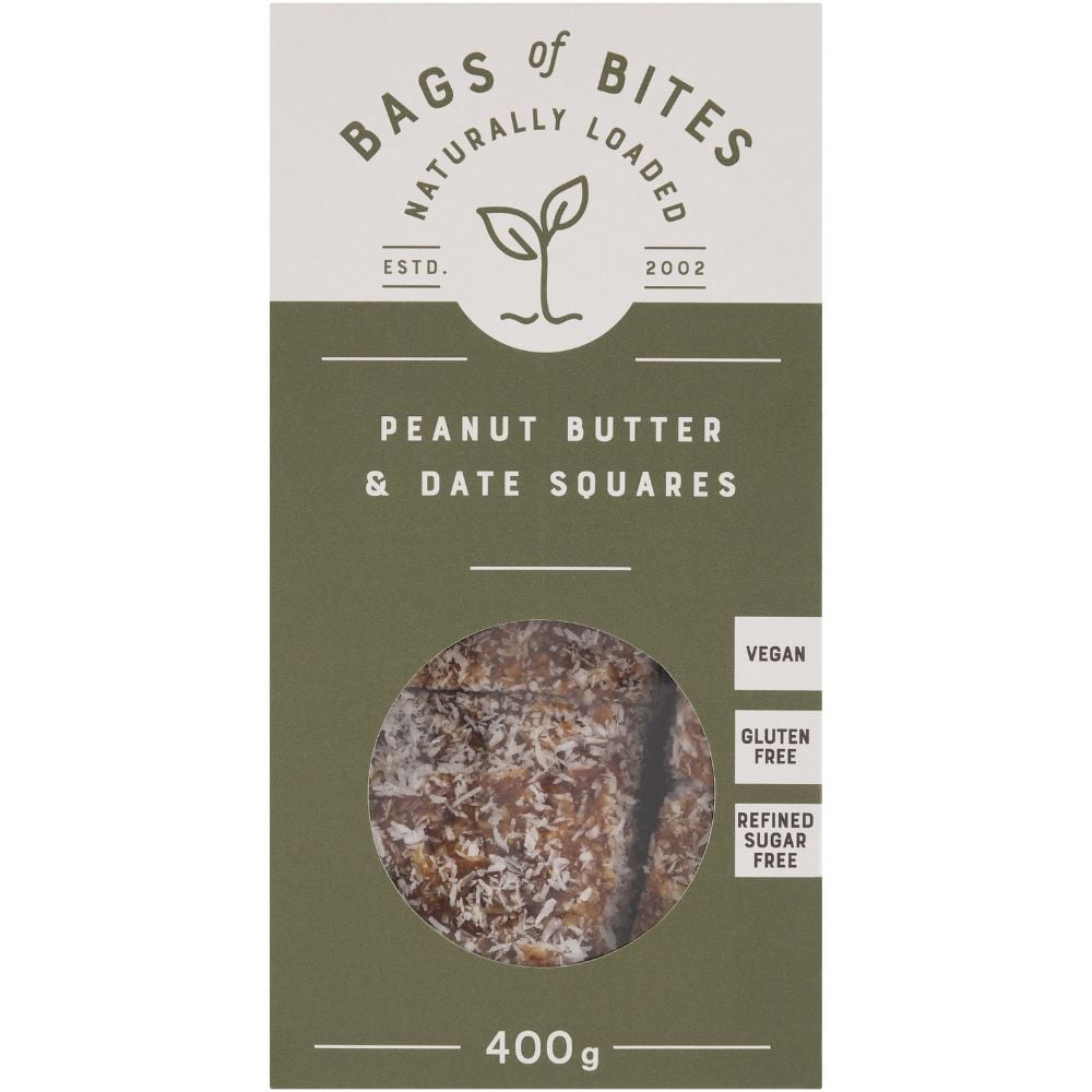 Bags of Bites Biscuits Peanut Butter & Date 400g