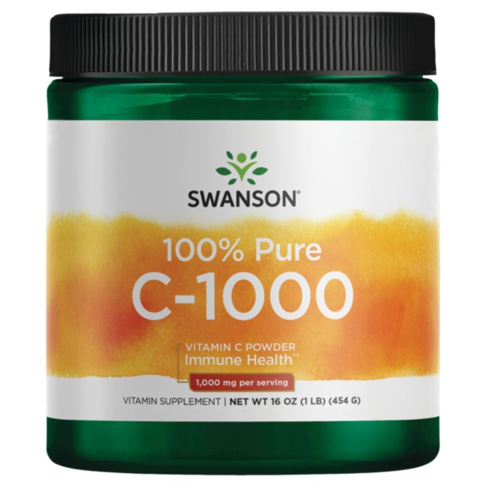 Swanson 100% Pure C-1000 Vitamin C Powder 1000mg 454g
