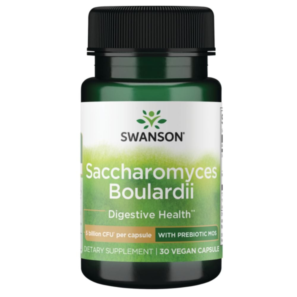 Swanson Saccharomyces Boulardii with Prebiotic Mos 5 Billion Cfu 30s
