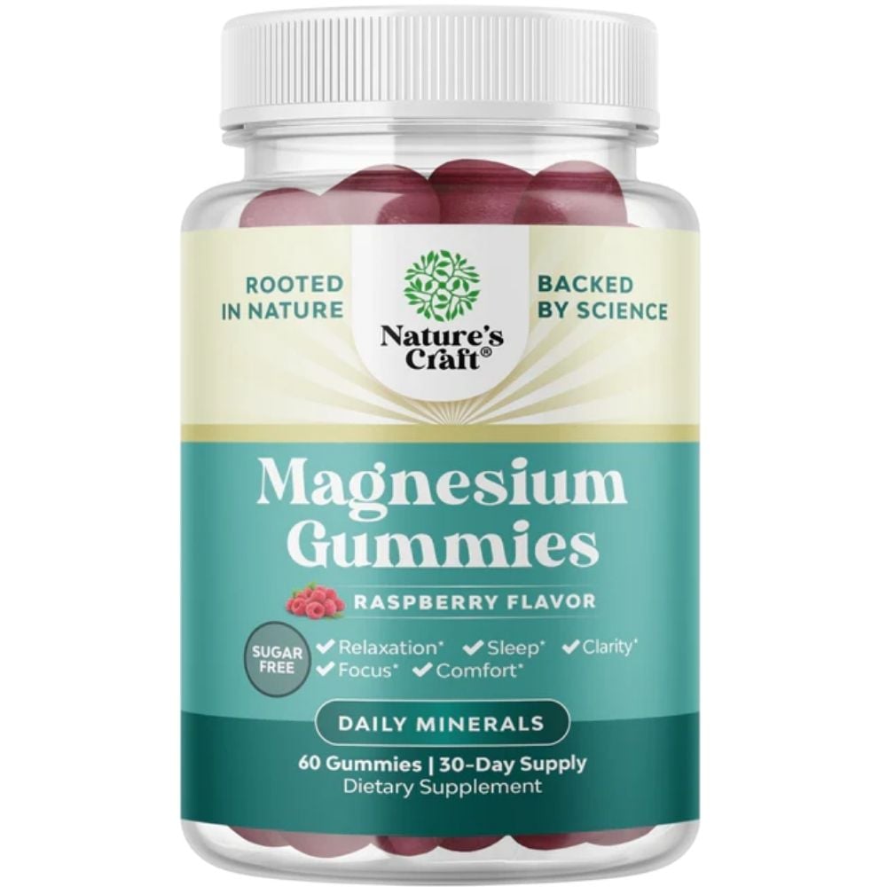 Nature's Craft Magnesium Gummies Raspberry 60s