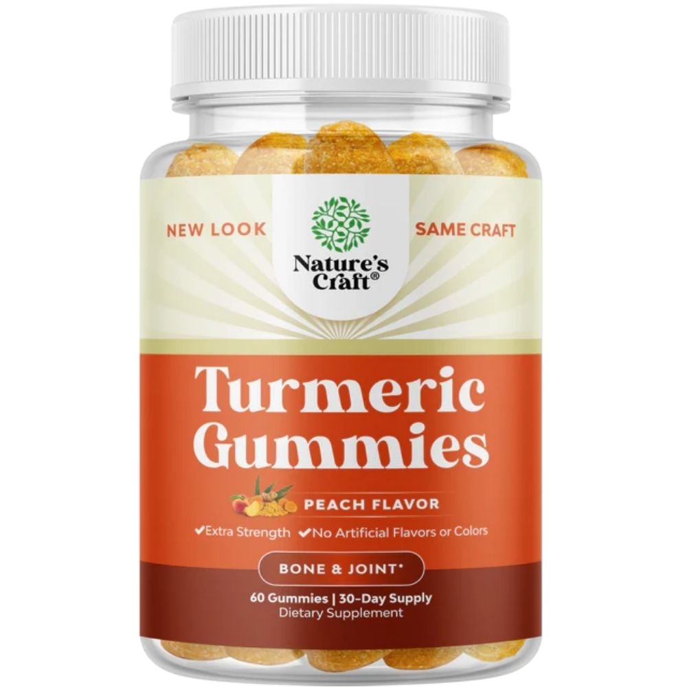 Nature's Craft Turmeric Gummies Peach 60s