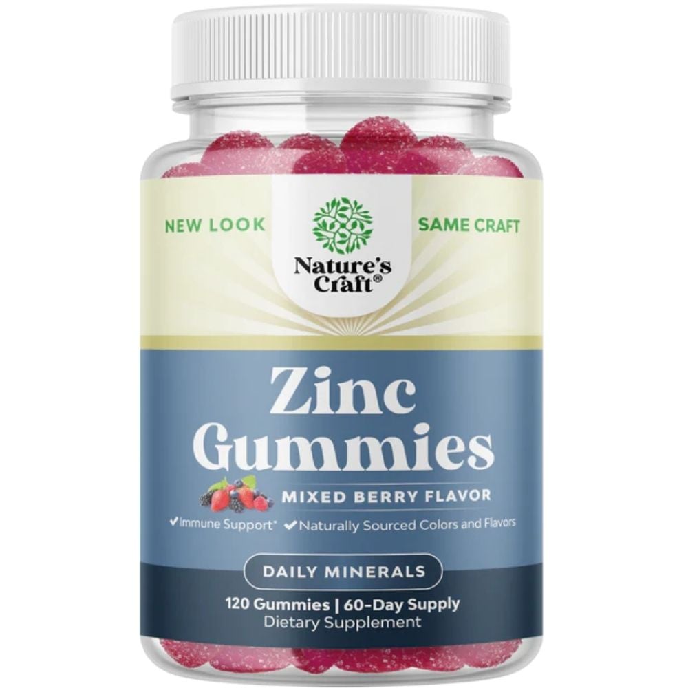 Nature's Craft Zinc Gummies Mixed Berry 120s