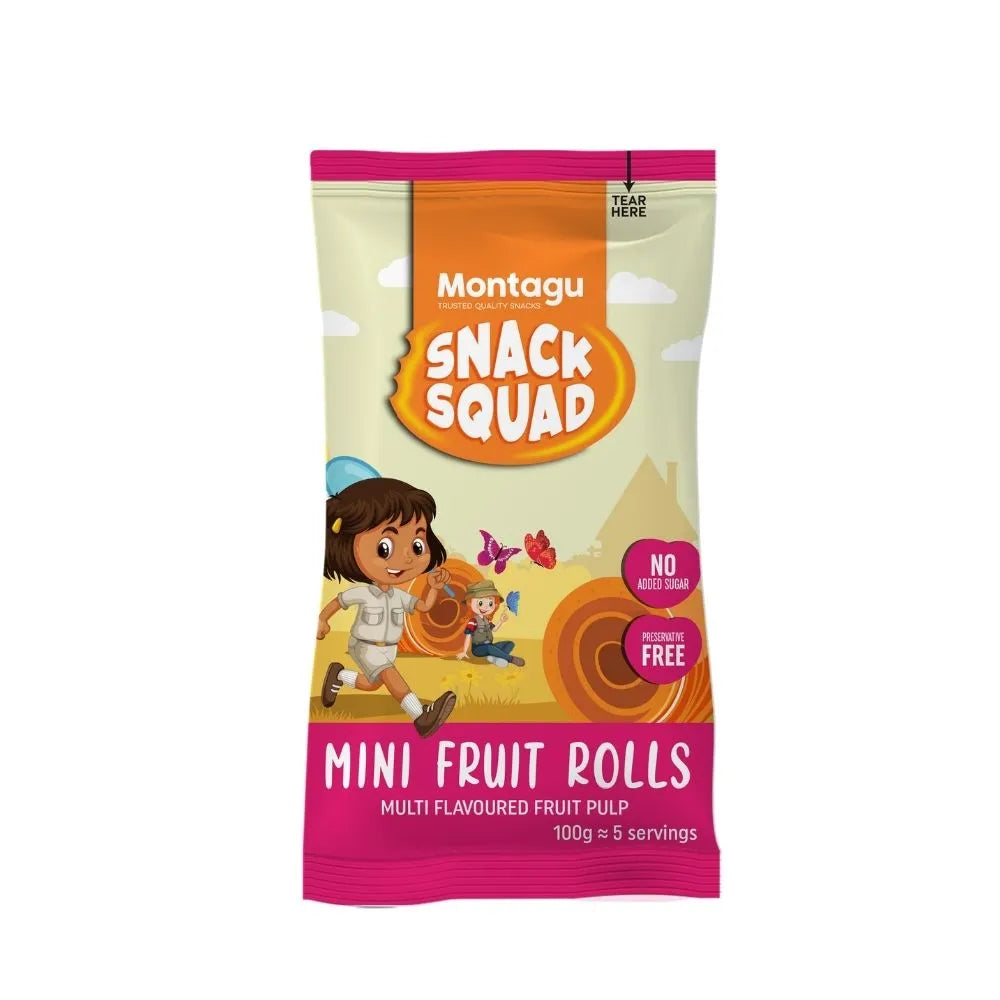 Montagu Mini Fruit Rolls Multi Flavoured 100g