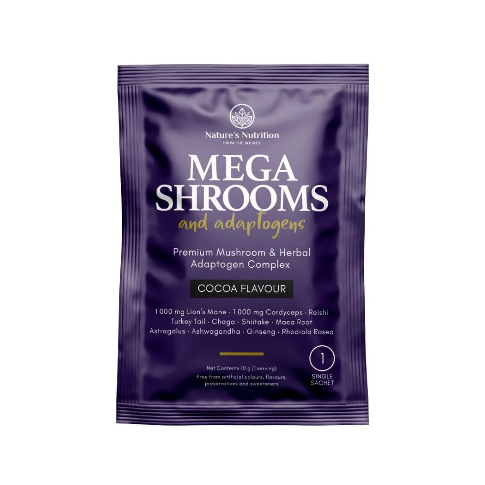 Nature's Nutrition Mega Shrooms & Adaptogens Powder Sachet 10g