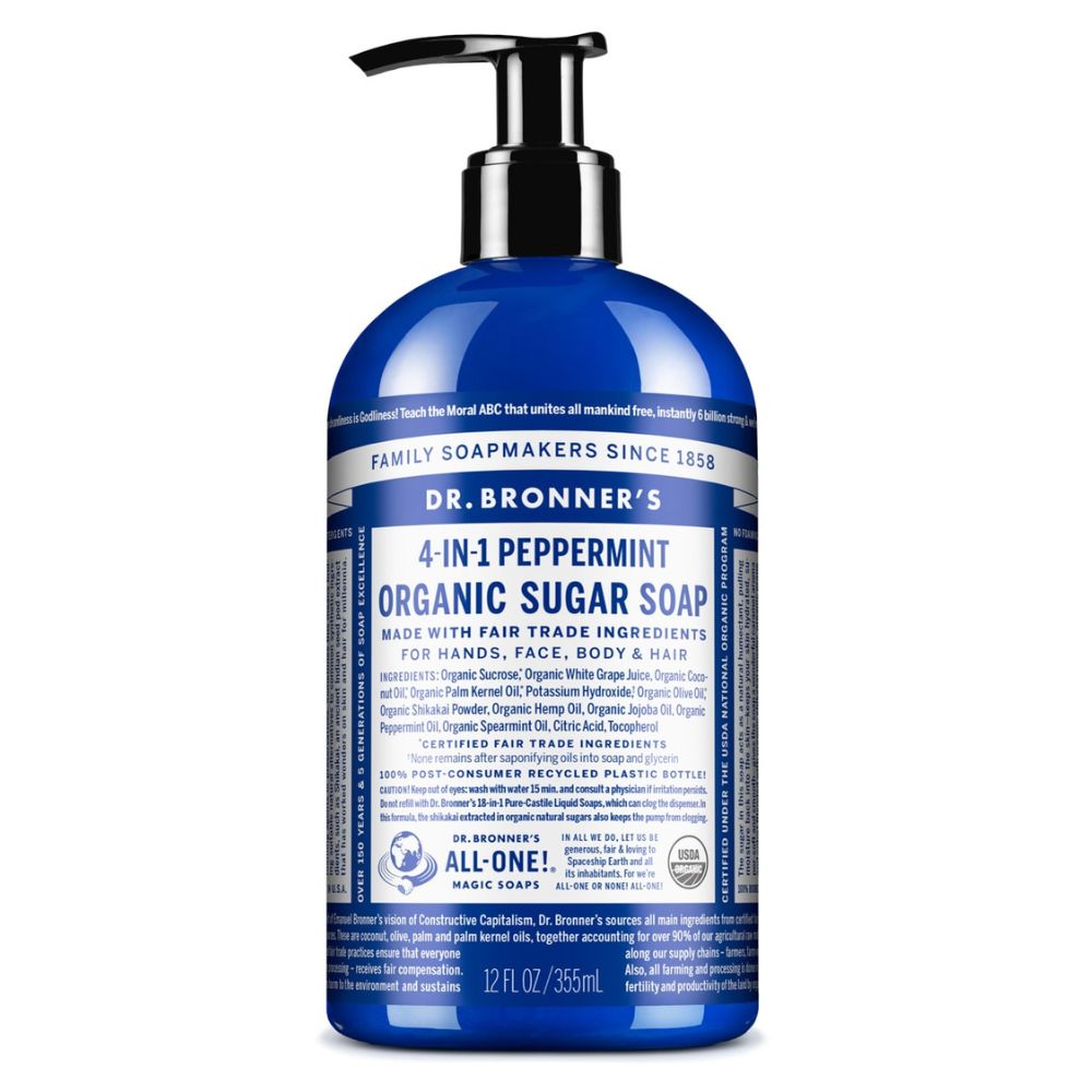 Dr Bronner Sugar Soap Peppermint 355ml