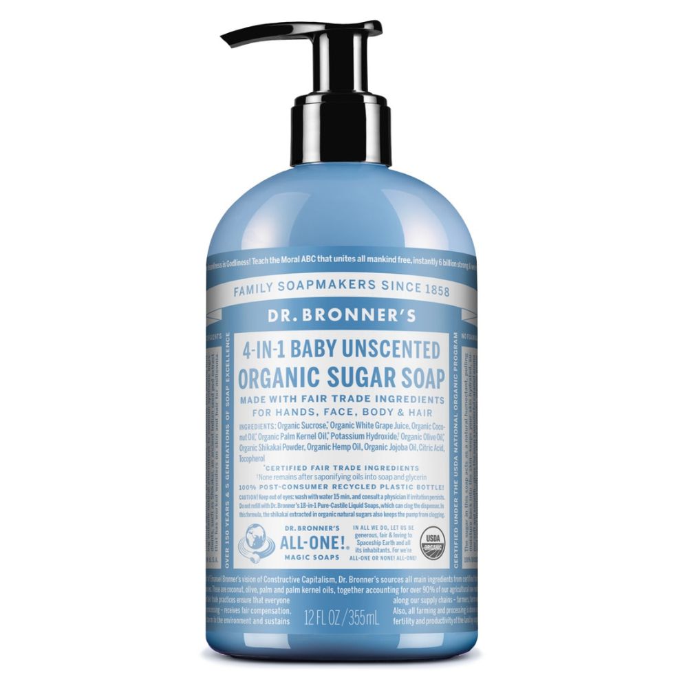 Dr Bronner Baby Sugar Soap Unscented 355ml