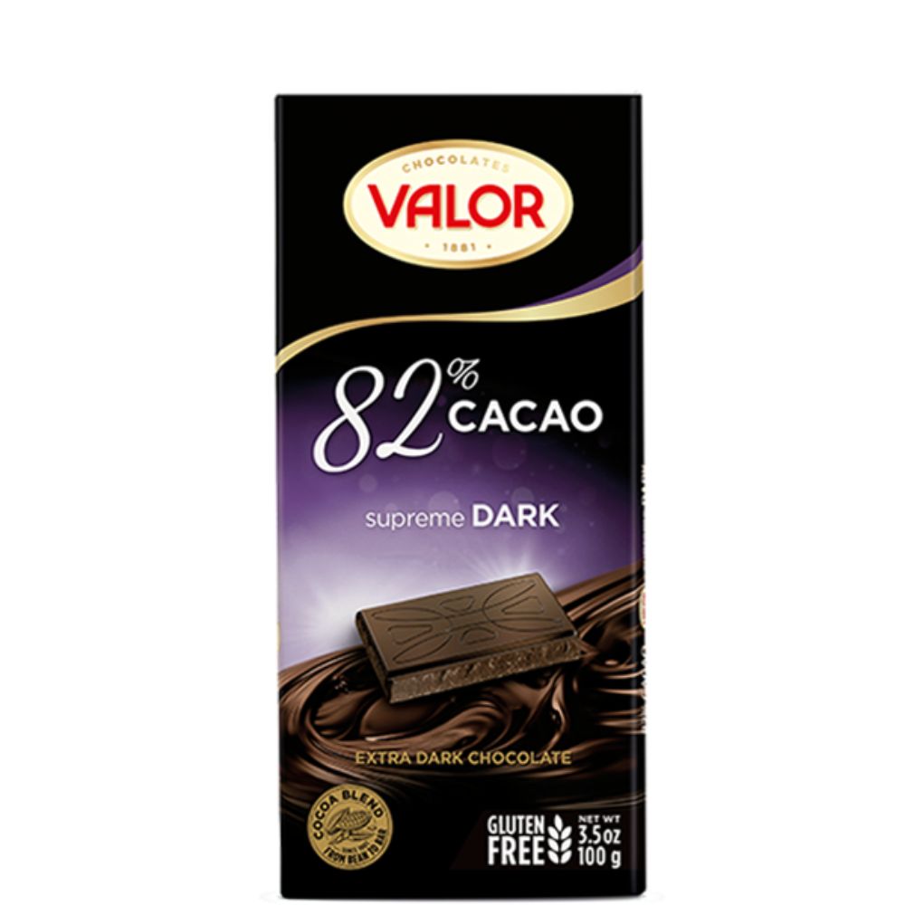 Valor 82% Supreme Dark Chocolate Slab 100g