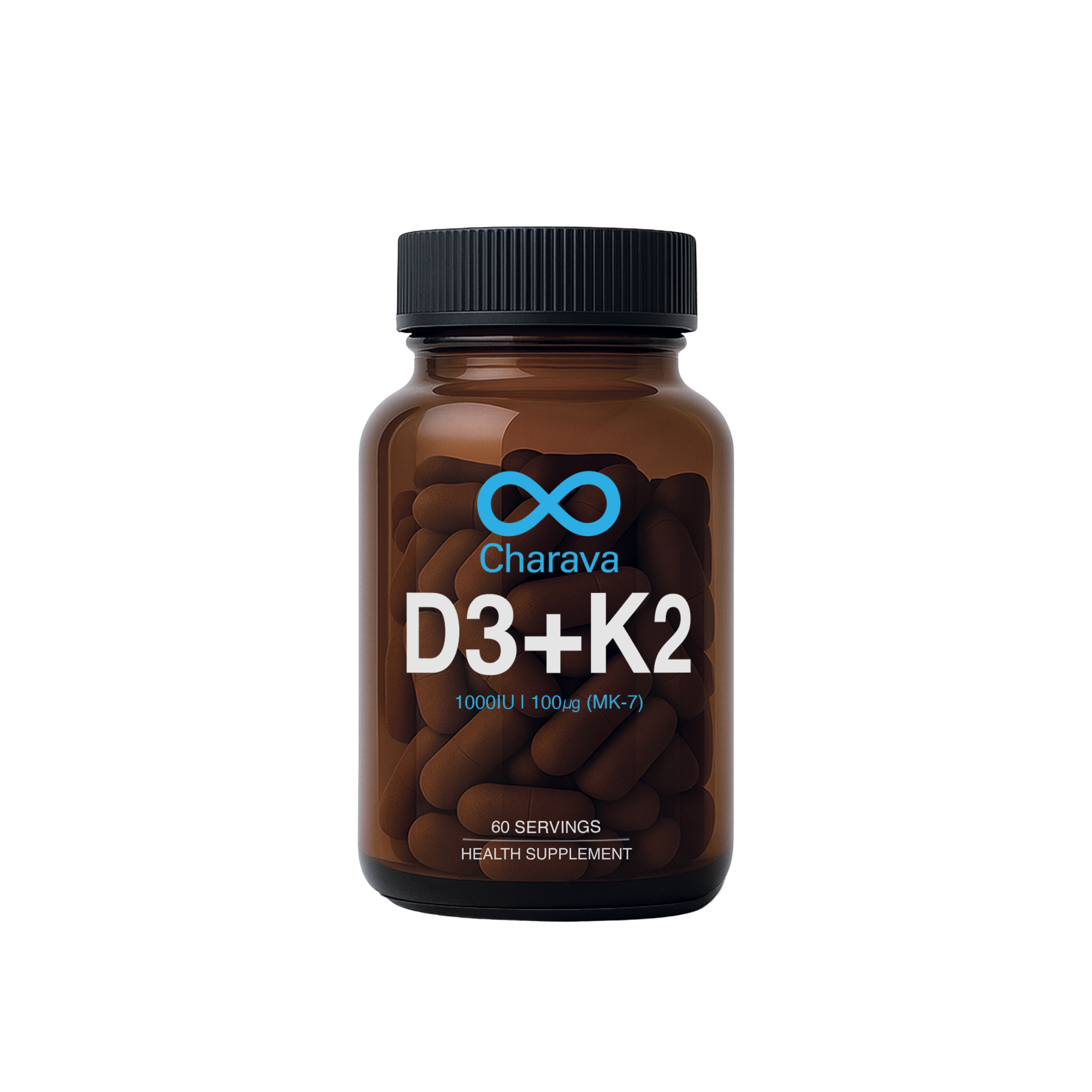 Charava D3 (1000IU) + K2 (MK-7) (100ug) 60s