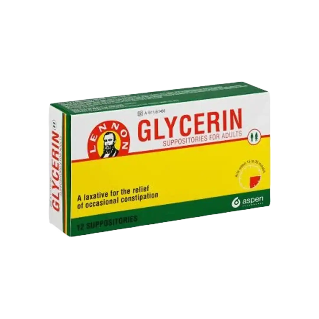 Glycerine Suppositories for Adults 12 Suppositories