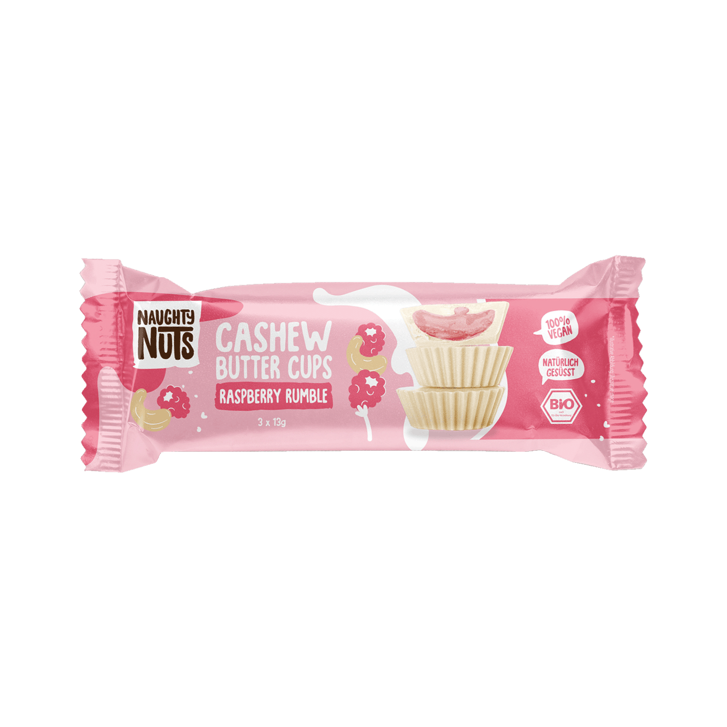 Naughty Nuts Cashew Butter Cups Raspberry 39g