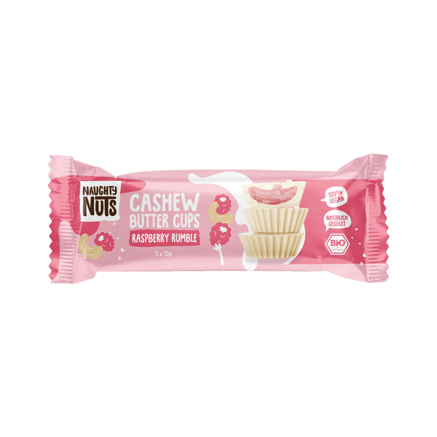 Naughty Nuts Cashew Butter Cups Raspberry 39g